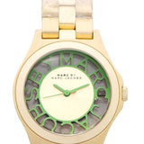 Marc Jacobs Henry Gold Dial Gold Steel Strap Watch for Women - MBM3295