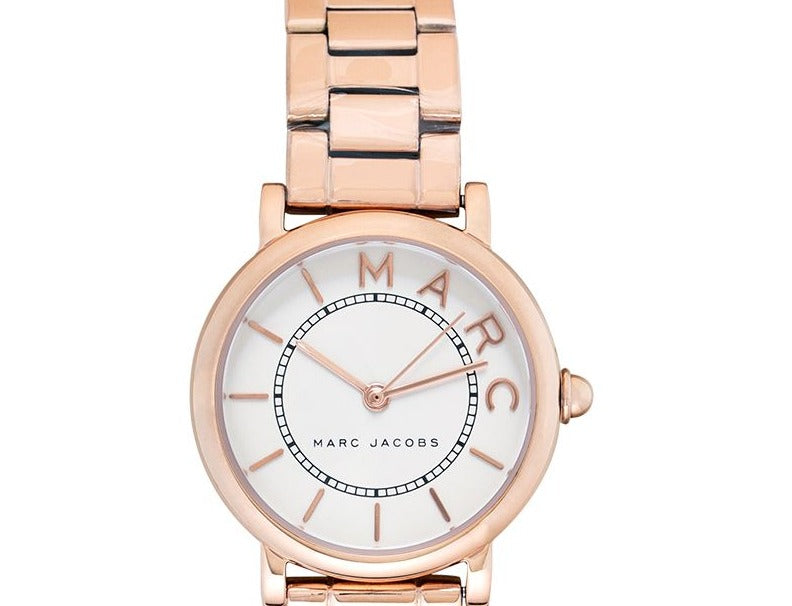 Marc Jacobs Roxy White Dial Rose Gold Steel Strap Watch for Women - MJ3527
