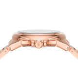 Michael Kors Camille Chronograph White Dial Rose Gold Steel Strap Watch For Women - MK7271