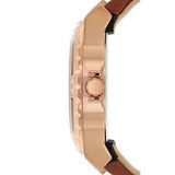 Guess Limelight Quartz White Dial Brown Leather Strap Watch For Women - W0775L7
