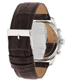 Guess Pinnacle Chronograph Quartz Blue Dial Brown Leather Strap Watch For Men - W0673G1