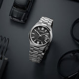 Citizen Tsuyosa Automatic Black Dial Silver Steel Strap Watch For Men - NJ0150-56E