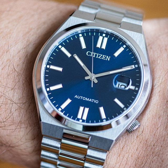 Citizen Tsuyosa NJ0150-81L Men's Automatic Watch – Blue Dial with Silver Steel Strap