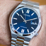 Citizen Tsuyosa NJ0150-81L Men's Automatic Watch – Blue Dial with Silver Steel Strap