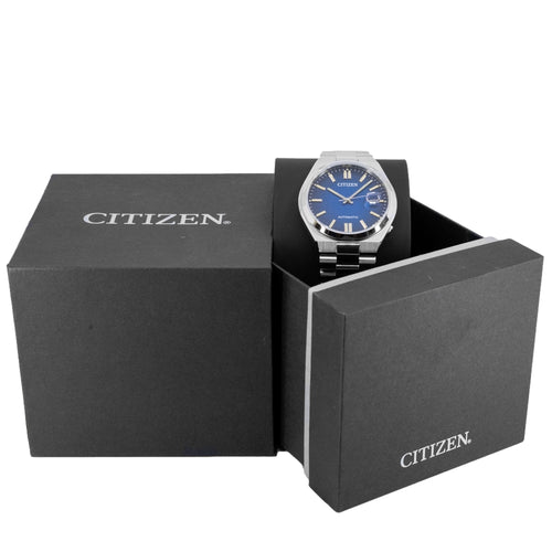Citizen Tsuyosa NJ0151-88L Men's Automatic Watch – Dark Blue Dial with Silver Steel Strap
