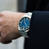 Citizen Tsuyosa NJ0151-88L Men's Automatic Watch – Dark Blue Dial with Silver Steel Strap