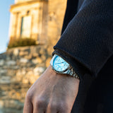 Citizen Tsuyosa NJ0151-88M Men's Automatic Watch – Turquoise Dial with Silver Steel Strap