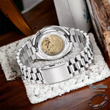 Citizen x Pantone NJ0158-89X Men's Automatic Watch – Dreamy Pink Dial with Silver Steel Strap