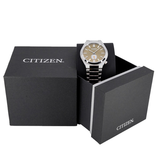 Citizen Tsuyosa NK5010-51X Men's Automatic Watch – Yellow Dial with Titanium Case & Silver Steel Strap