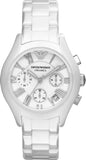 Emporio Armani Chronograph Ceramic White Dial Watch For Women - AR1403
