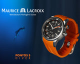 Maurice Lacroix PT6248 Pontos S Diver Men’s Watch – Black Dial & Orange Rubber Strap