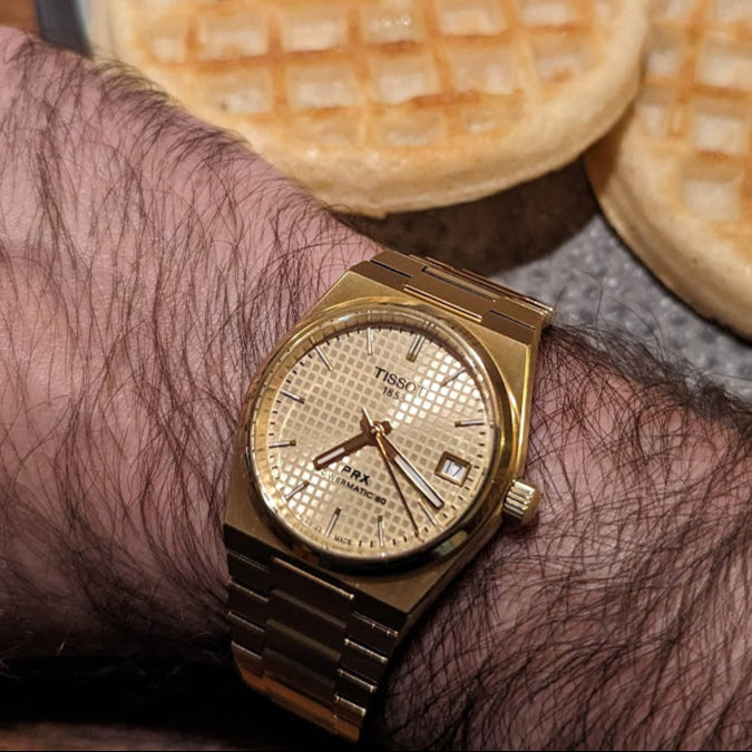 Tissot T137.207.33.021.00 PRX Powermatic 80 Men's Watch – Gold Dial & Gold Steel Strap