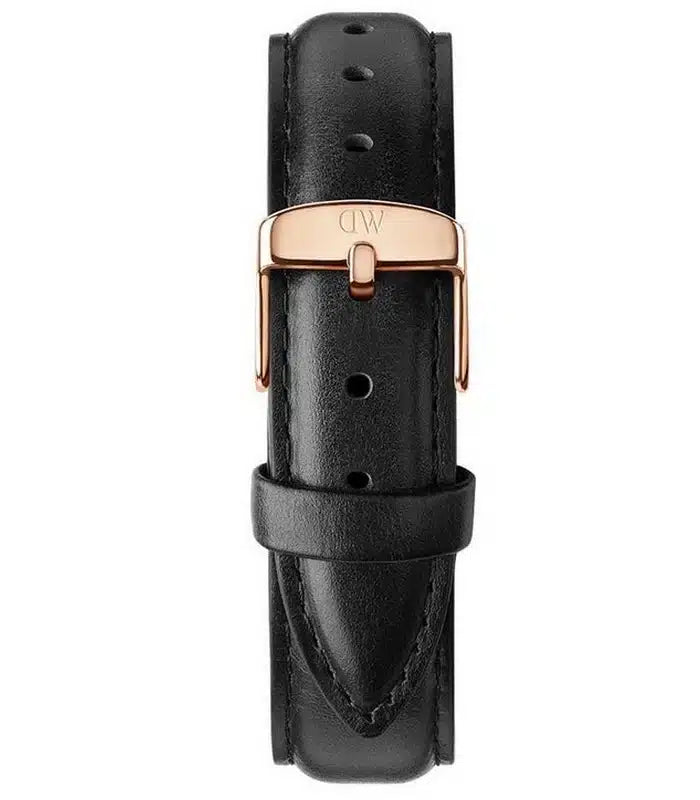 Daniel Wellington Classic Sheffield Black Dial Black Leather Strap Watch For Women - DW00100139