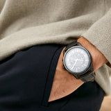 Armani Exchange Banks AX1724 Men's Chronograph Watch – Black Dial with Black Leather Strap