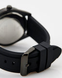 Guess Connoisseur Black Dial Black Silicone Strap Watch For Men - GW0335G1