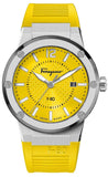Salvatore Ferragamo SFHY01222 F-80 Men's Watch – Yellow Dial & Yellow Rubber Strap