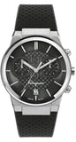 Salvatore Ferragamo SFME00121 Sapphire Chrono Men's Watch – Black Dial & Black Silicone Strap