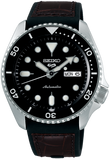 Seiko 5 Sports SRPD55K2 Automatic Men's Watch – Black Dial & Black Leather Strap