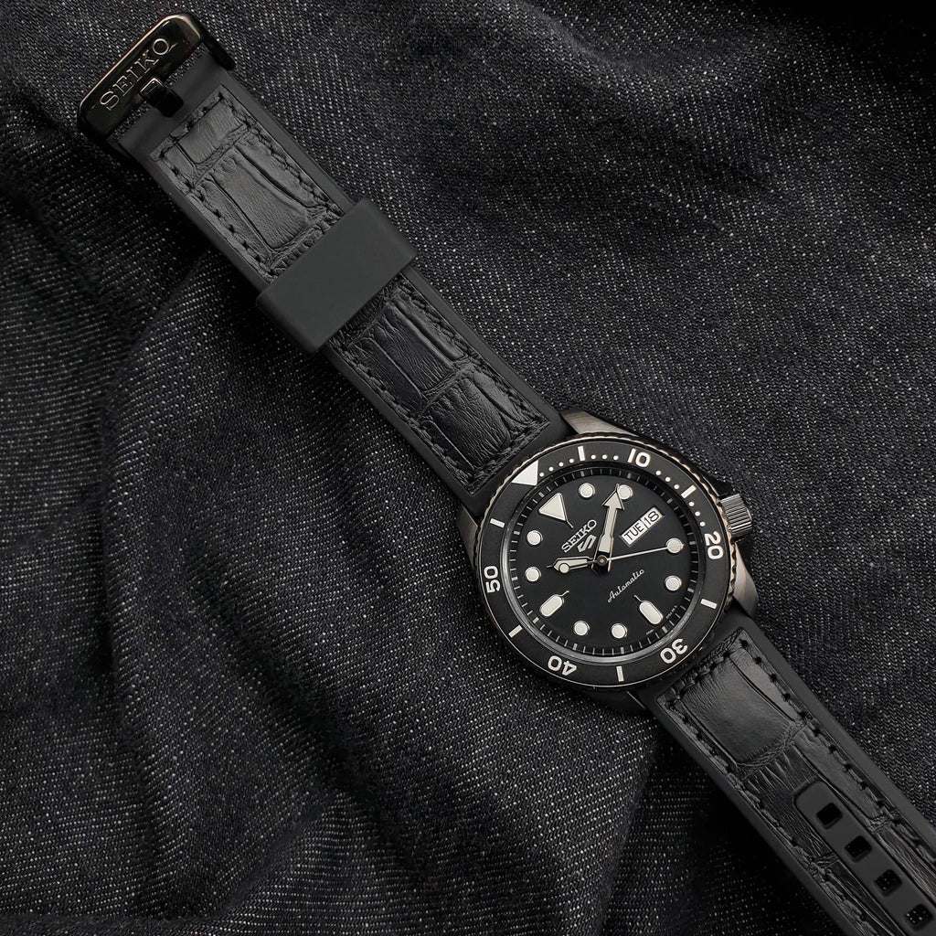 Seiko 5 Sports SRPD65K3 Automatic Men's Watch – Black Dial & Black Silicone Strap