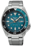 Seiko 5 Sports SRPJ45K1 SKX Skeleton Automatic Men's Watch – Green Dial & Silver Stainless Steel Bracelet