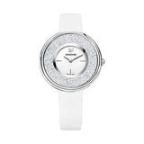 Swarovski Crystalline Pure White Dial White Leather Strap Watch for Women - 5275046