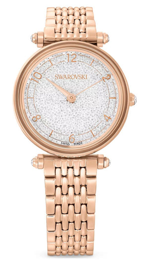 Swarovski Crystalline Wonder Silver Dial Rose Gold Steel Strap Watch for Women - 5656911