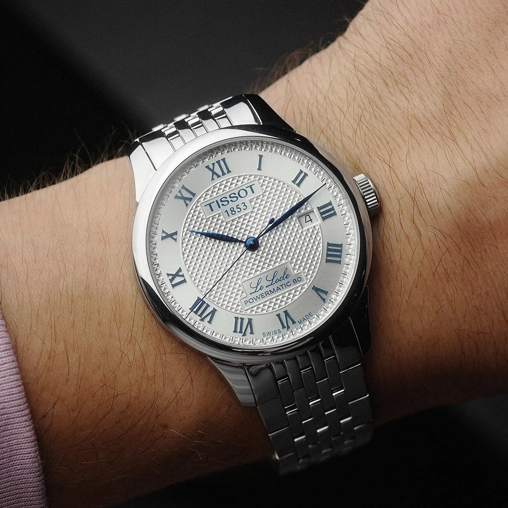 Tissot T006.407.11.033.03 Le Locle Powermatic 80 Men's Watch – Silver Dial & Silver Steel Strap