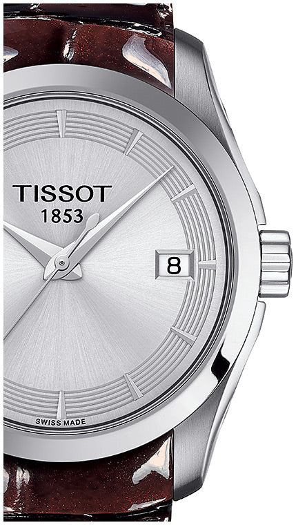 Tissot T Classic Couturier Quartz Silver Dial Watch For Women - T035.210.16.031.03