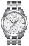Tissot T101.617.11.031.00 T-Classic Couturier Chronograph Quartz Men's Watch – White Dial & Silver Steel Bracelet