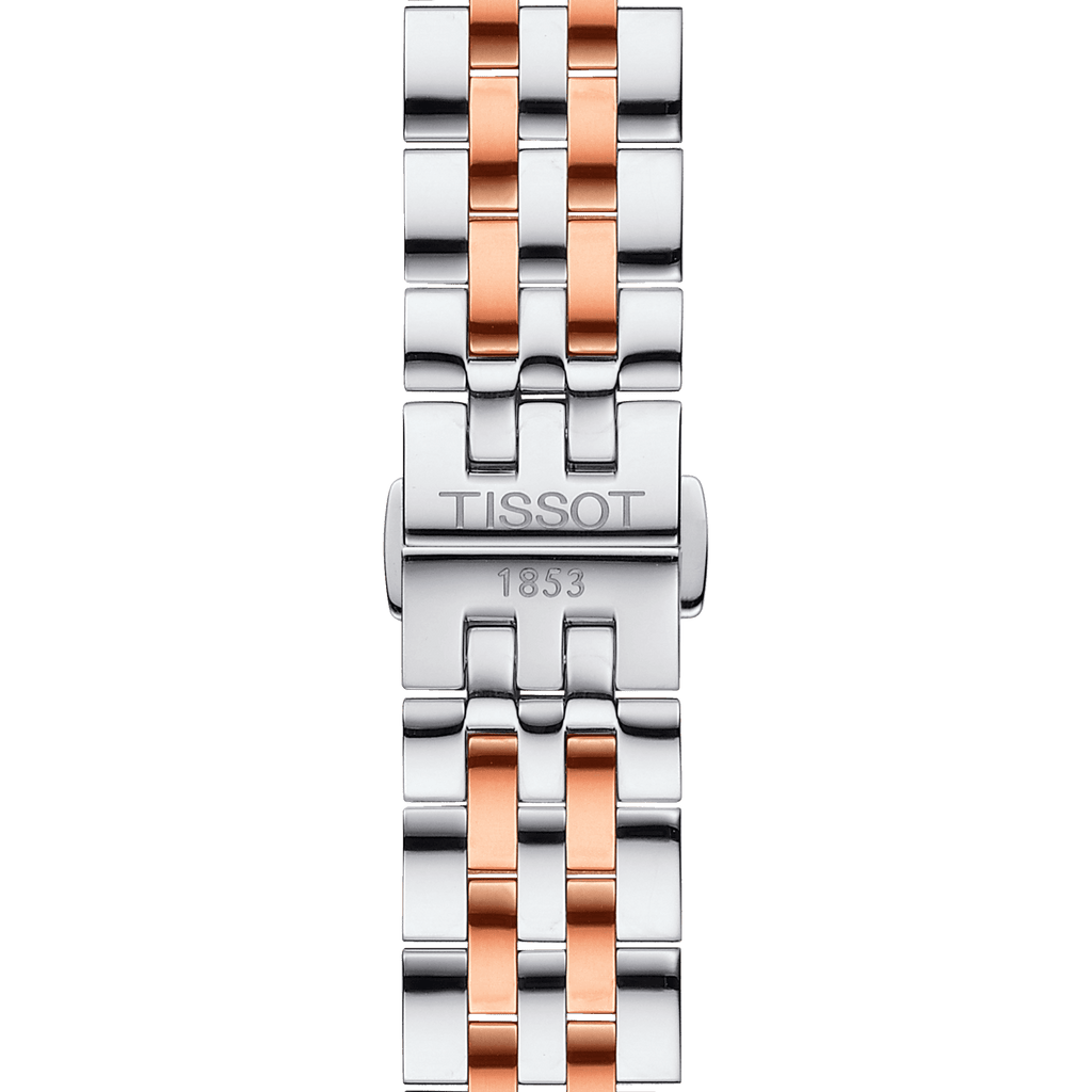 Tissot T Classic Tradition White Dial Two Tone Mesh Bracelet Watch For Men - T063.610.22.037.01