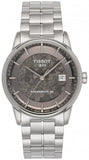 Tissot Luxury Powermatic 80 Anthracite Grey Dial Silver Steel Strap Watch For Men - T086.407.11.061.10