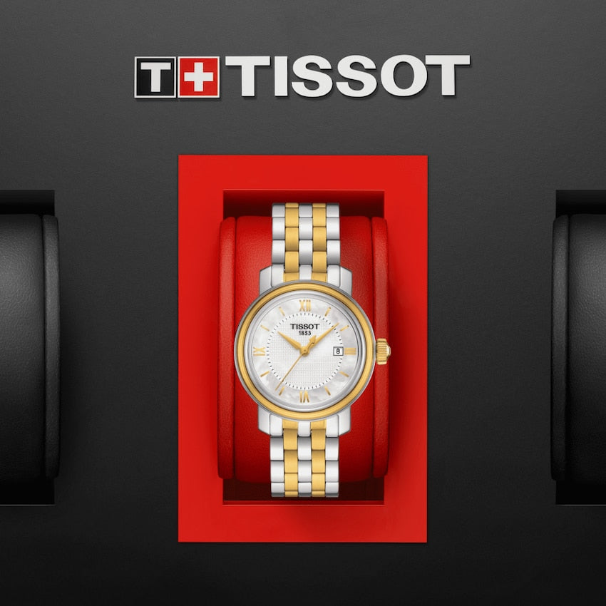 Tissot T Classic Bridgeport Lady White Mother of Pearl Dial Watch For Women - T097.010.22.118.00