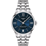 Tissot Chemin Des Tourelles Powermatic 80 Lady Blue Dial Silver Steel Strap Watch For Women - T099.207.11.048.00