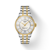 Tissot Chemin Des Tourelles Powermatic 80 Lady Mother of Pearl White Dial Two Tone Steel Strap Watch For Women - T099.207.22.118.00