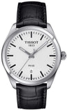 Tissot T101.410.16.031.00 T-Classic PR 100 Quartz Men's Watch – White Dial & Black Leather Strap
