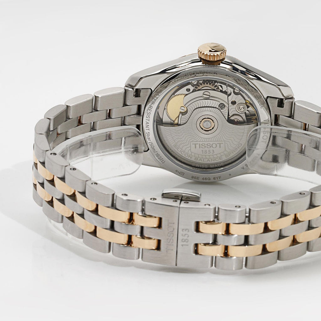 Tissot Ballade Powermatic 80 Cosc Mother of Pearl Dial Two Tone Steel Strap Watch For Women - T108.208.22.117.01