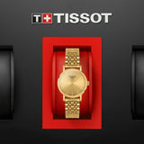 Tissot T Classic Everytime Desire Small Gold Dial Gold Mesh Bracelet Watch For Women - T109.210.33.021.00