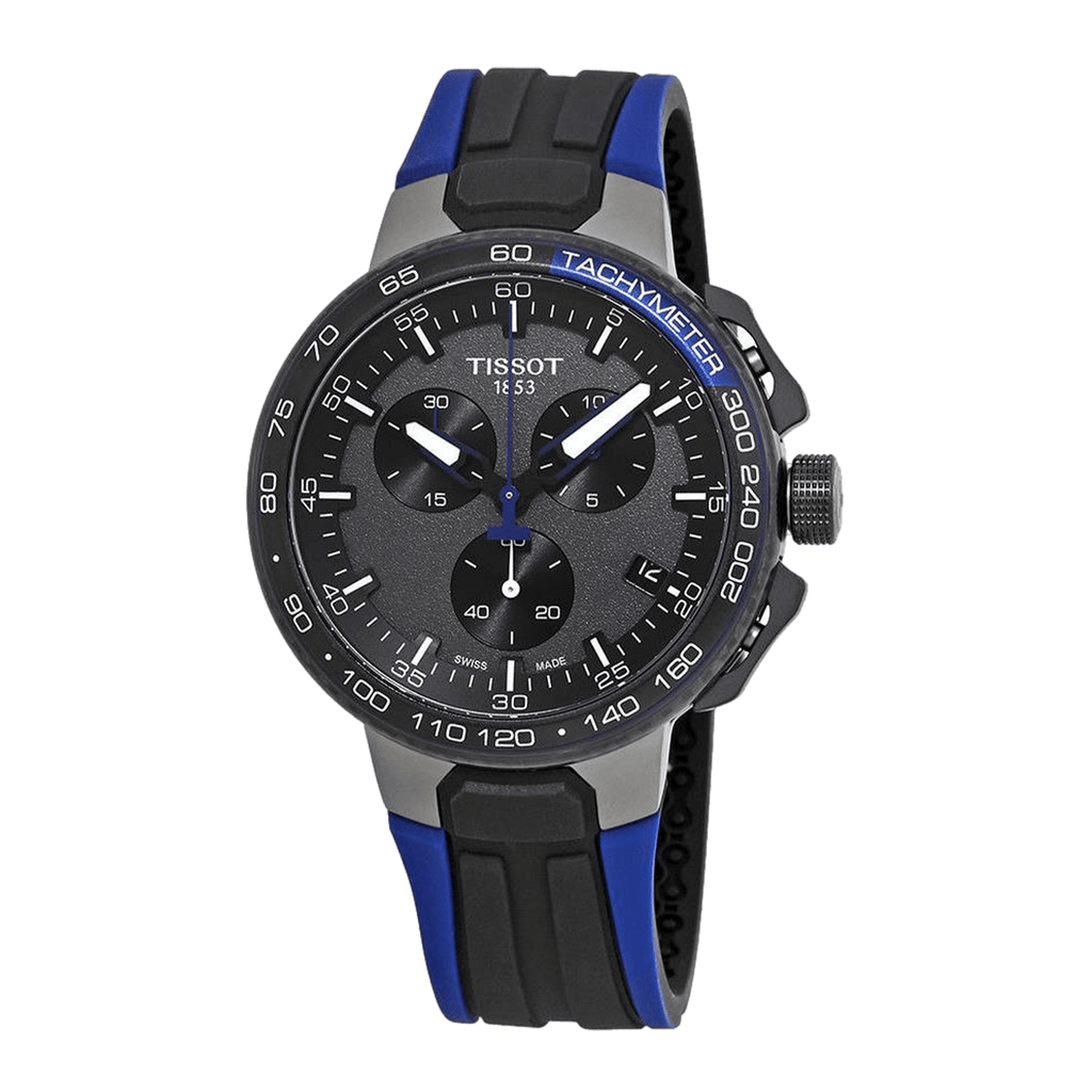 Tissot T Race Cycling Black Dial Two Tone Rubber Strap Watch For Men - T111.417.37.441.06