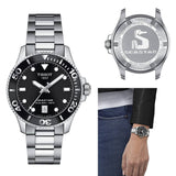 Tissot Seastar 1000 Lady Black Dial Silver Steel Strap Watch for Women - T120.210.11.051.00