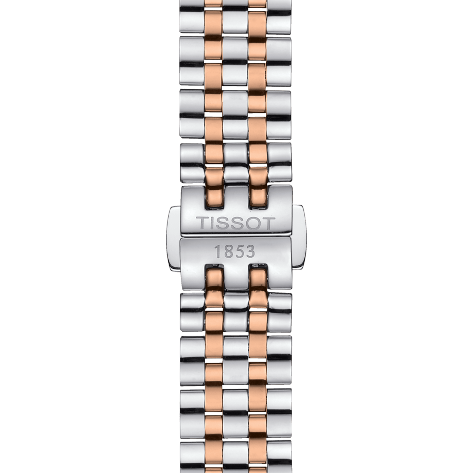 Tissot T Classic Carson Premium Diamonds White Dial Two Tone Steel Strap Watch for Women - T122.207.22.036.00