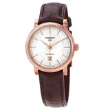 Tissot T Classic Carson Premium White Dial Brown Leather Strap Watch for Women - T122.207.36.031.00