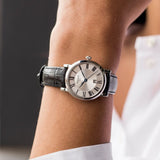 Tissot Carson Premium Lady Silver Dial Black Leather Strap Watch For Women - T122.210.16.033.00