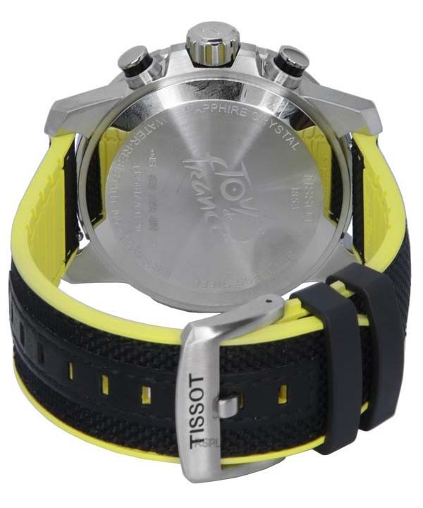 Tissot T Sport Supersport Chrono Tour De France Black Dial Black Nylon Strap Watch for Men - T125.617.17.051.00