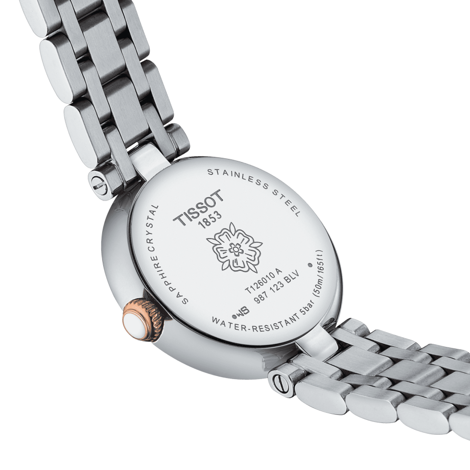 Tissot Bellissima Lady Small Mother of Pearl Dial Two Tone Steel Strap Watch For Women - T126.010.22.013.01