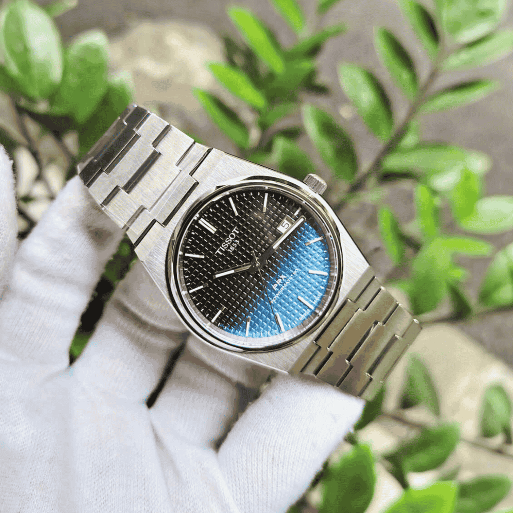 Tissot T137.407.11.051.01 Powermatic 80 Men's Watch – Gradient Blue Dial & Silver Steel Strap