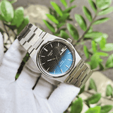 Tissot T137.407.11.051.01 Powermatic 80 Men's Watch – Gradient Blue Dial & Silver Steel Strap