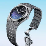 Tissot T137.407.11.051.01 Powermatic 80 Men's Watch – Gradient Blue Dial & Silver Steel Strap