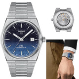 Tissot Powermatic 80 Automatic Gradient Blue Dial Silver Steel Strap Watch for Men - T137.407.11.051.01