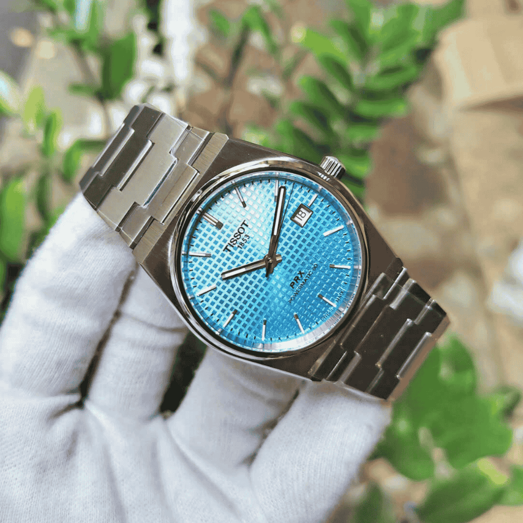 Tissot T137.407.11.351.01 PRX Powermatic 80 Men's Watch – Gradient Blue Dial & Silver Steel Strap