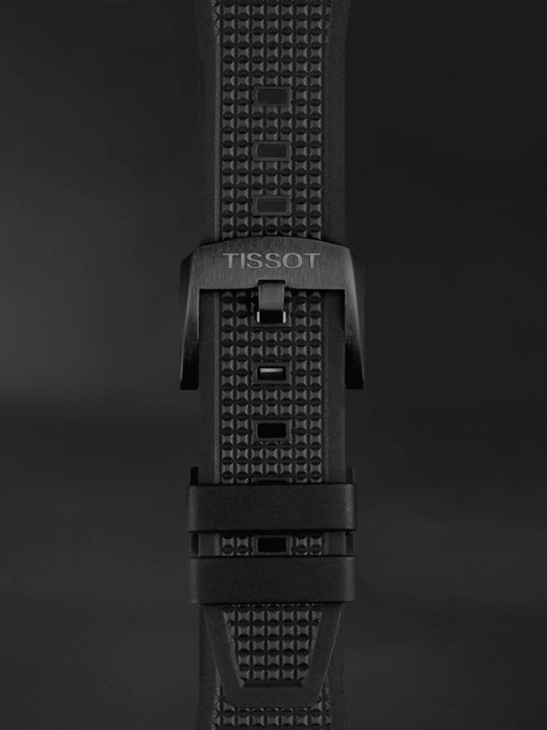 Tissot PRX Powermatic 80 Carbon Black Dial Black Rubber Strap Watch for Men - T137.907.97.201.00